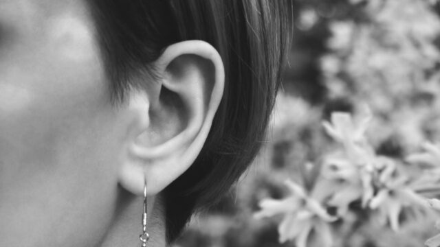 女性の耳 耳たぶ
